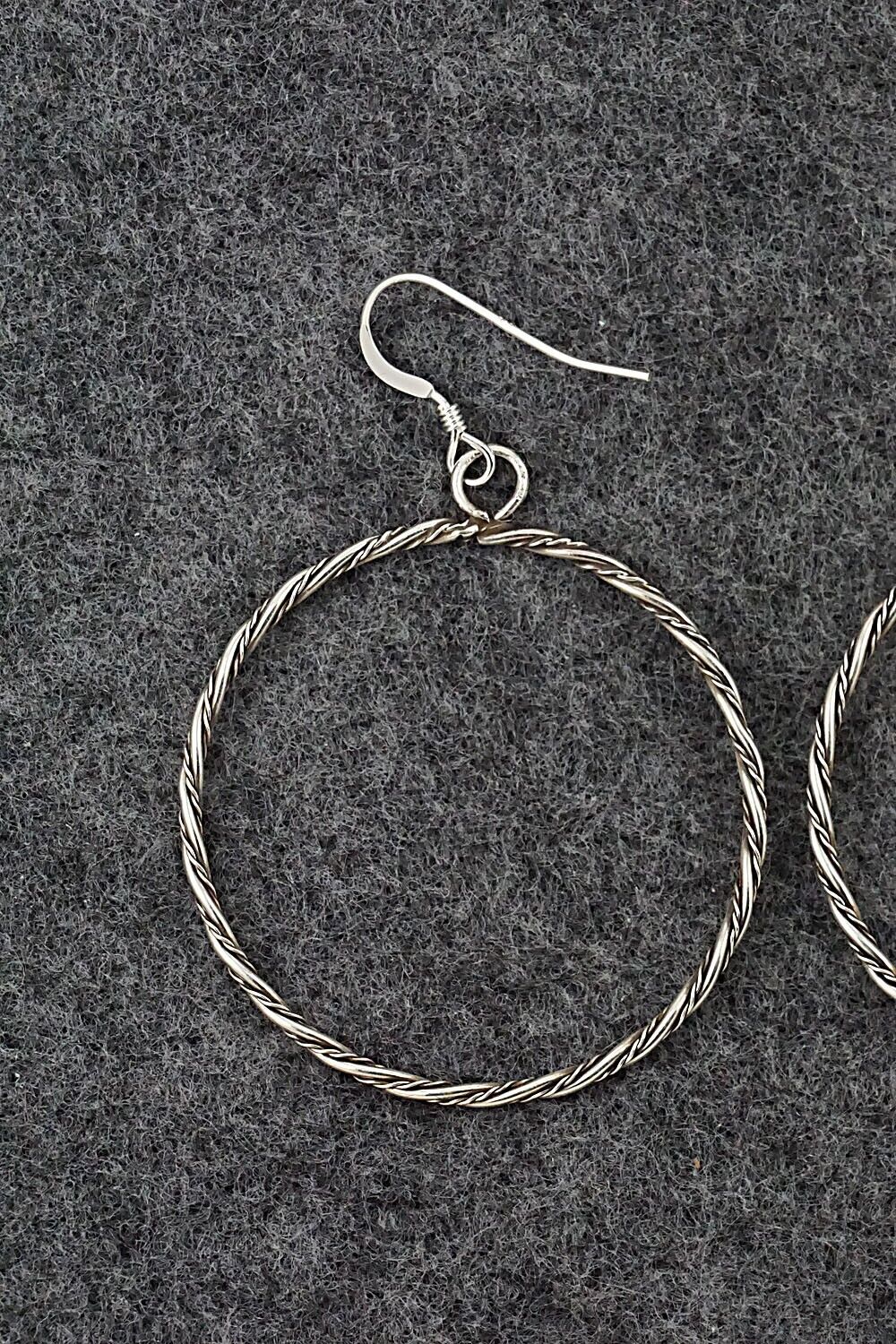 Sterling Silver Hoop Earrings - Caroline Tsosie