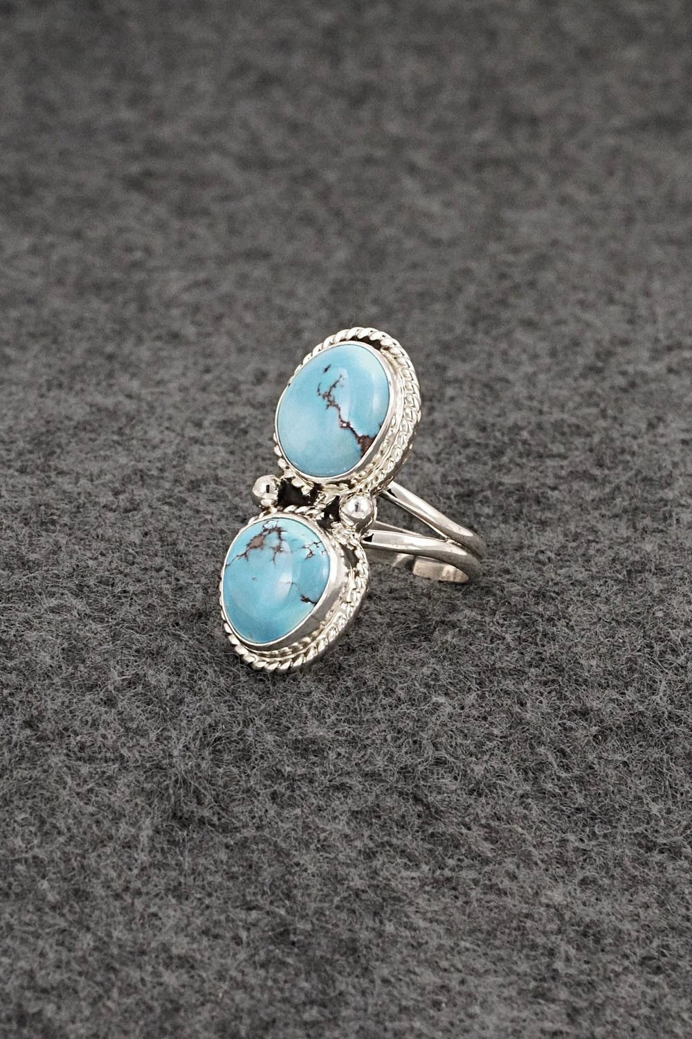 Turquoise & Sterling Silver Ring - Eugene Gruber - Size 6