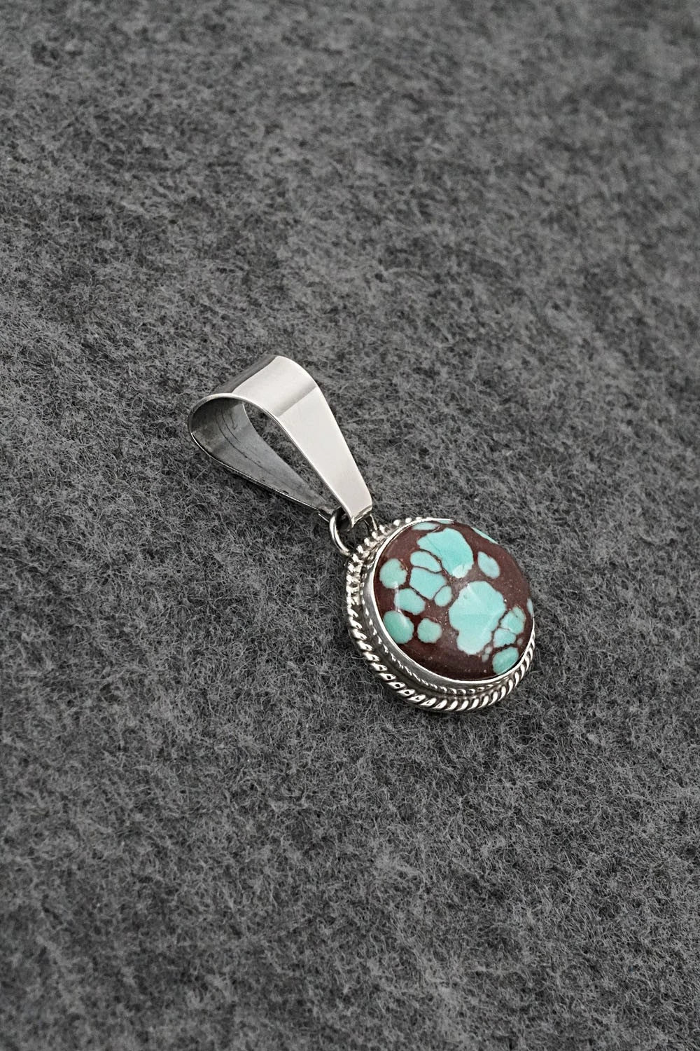 Turquoise & Sterling Silver Pendant - Eugene Gruber