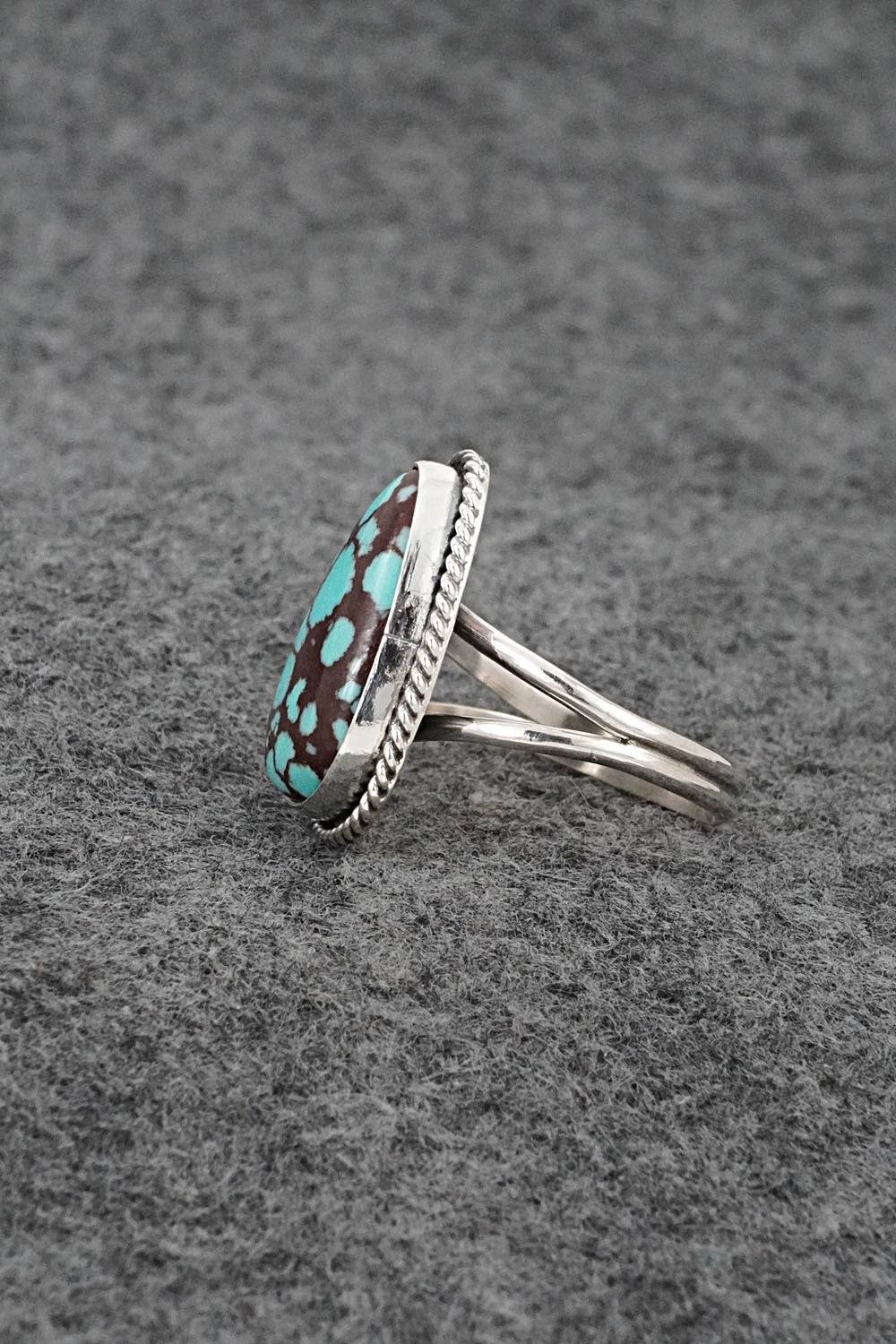 Turquoise & Sterling Silver Ring - Eugene Gruber - Size 9
