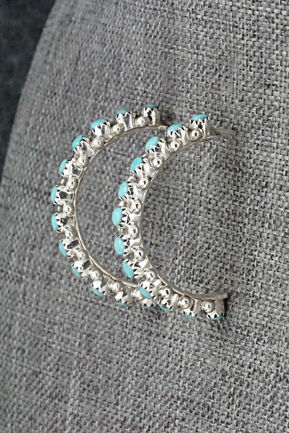Turquoise & Sterling Silver Earrings - Murray Hannaweeka