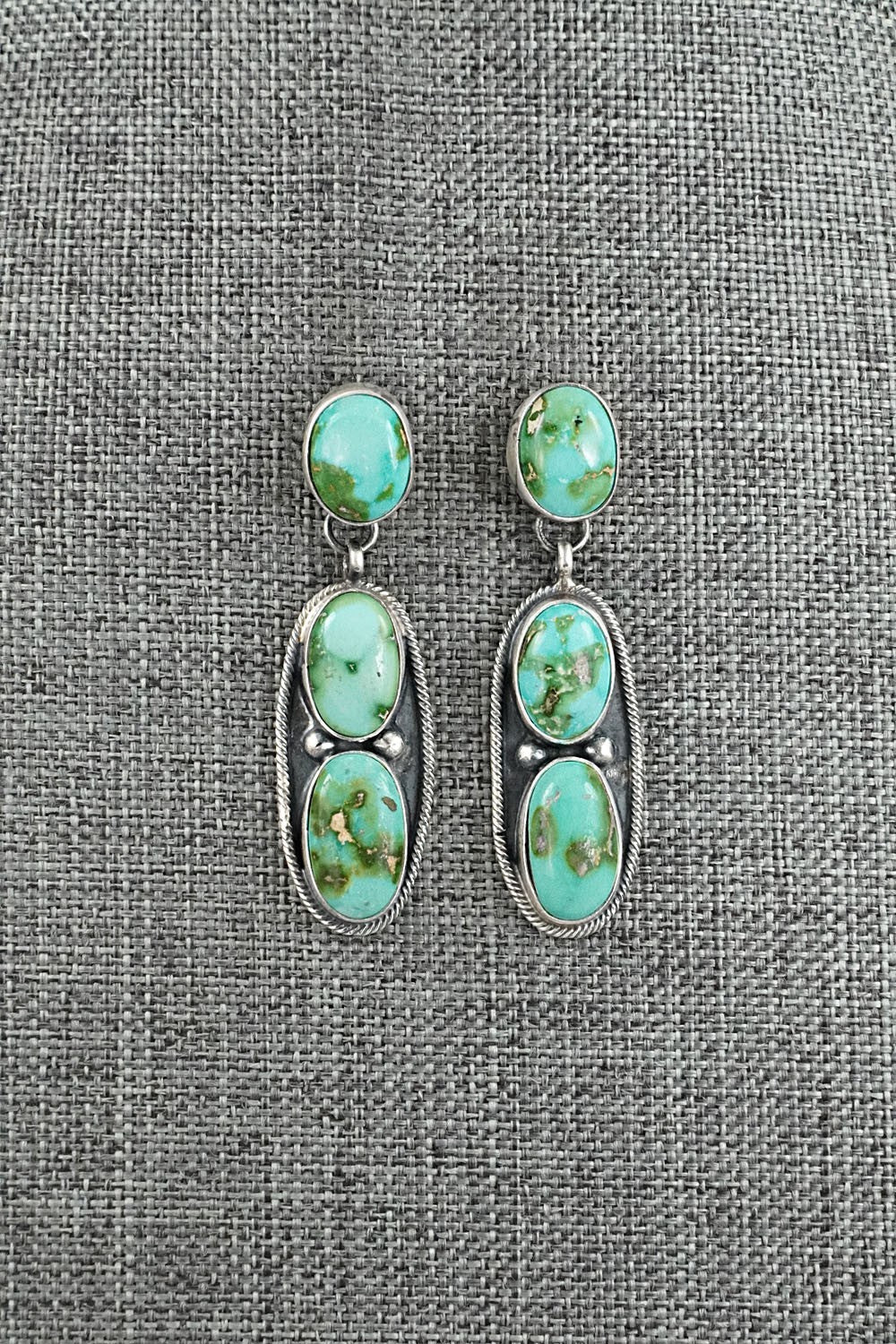 Turquoise & Sterling Silver Earrings - Randy Billy