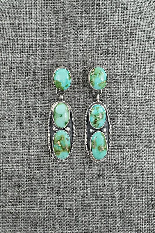 Turquoise & Sterling Silver Earrings - Randy Billy