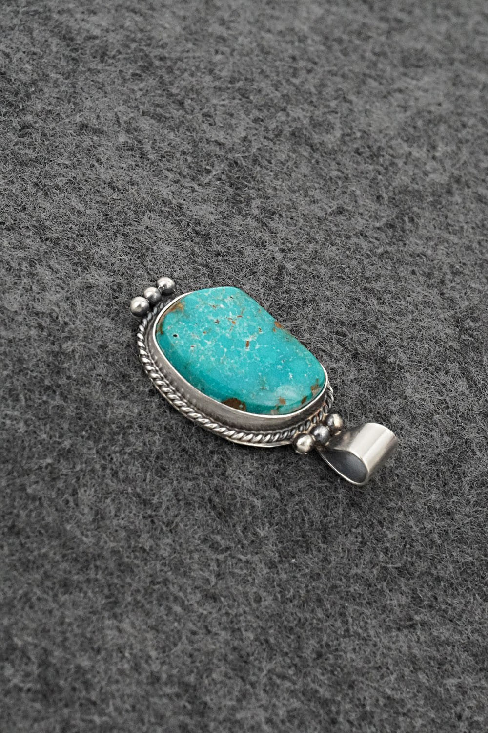 Turquoise & Sterling Silver Pendant - Rena Begay