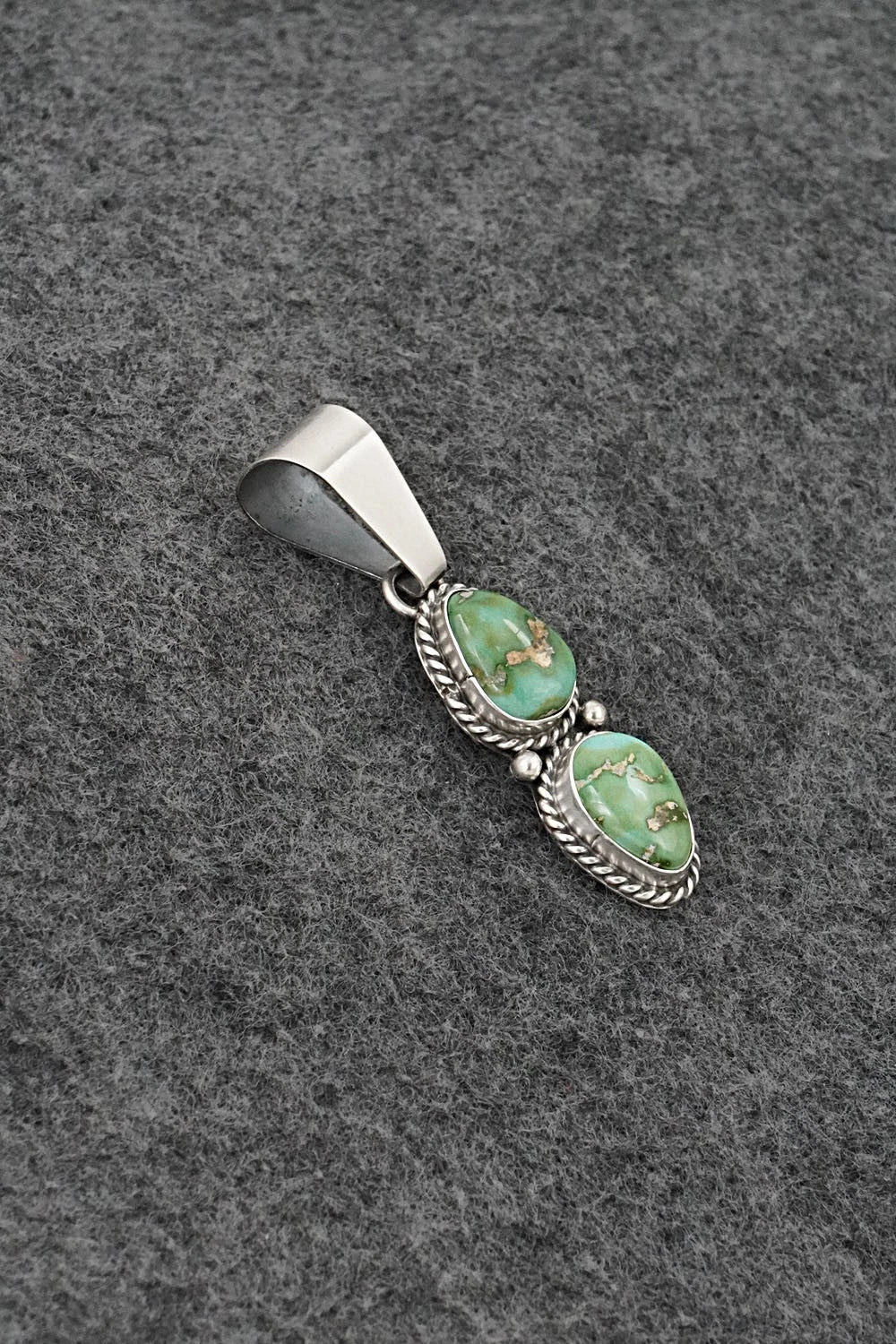 Turquoise & Sterling Silver Pendant - Rena Begay