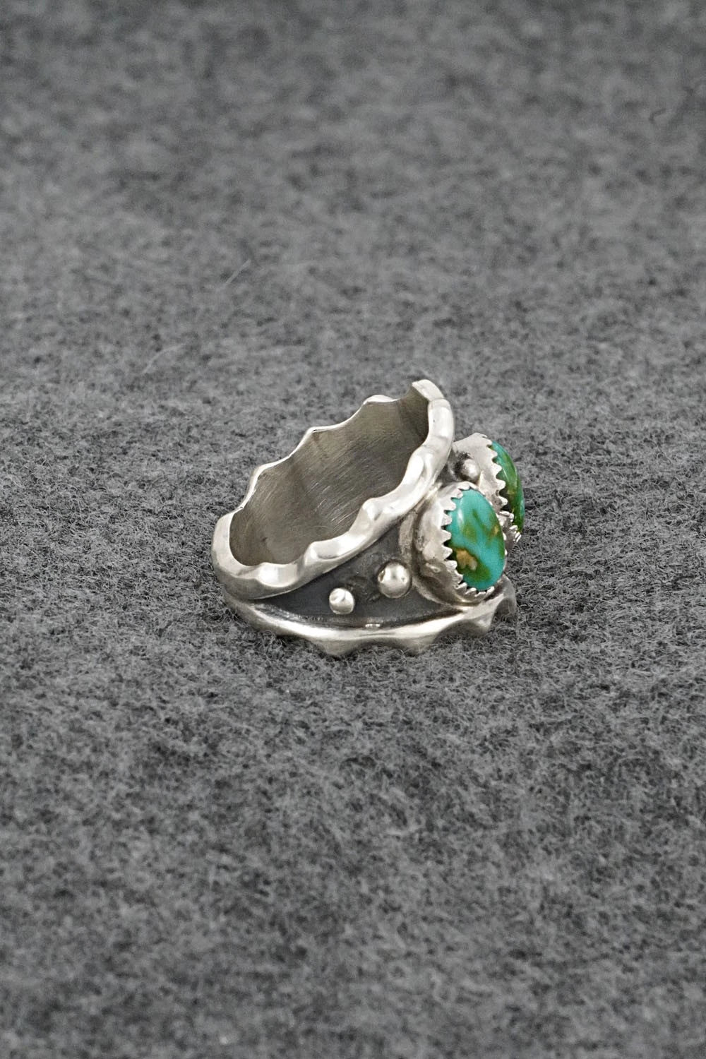 Turquoise & Sterling Silver Ring - Genevieve Francisco - Size 7