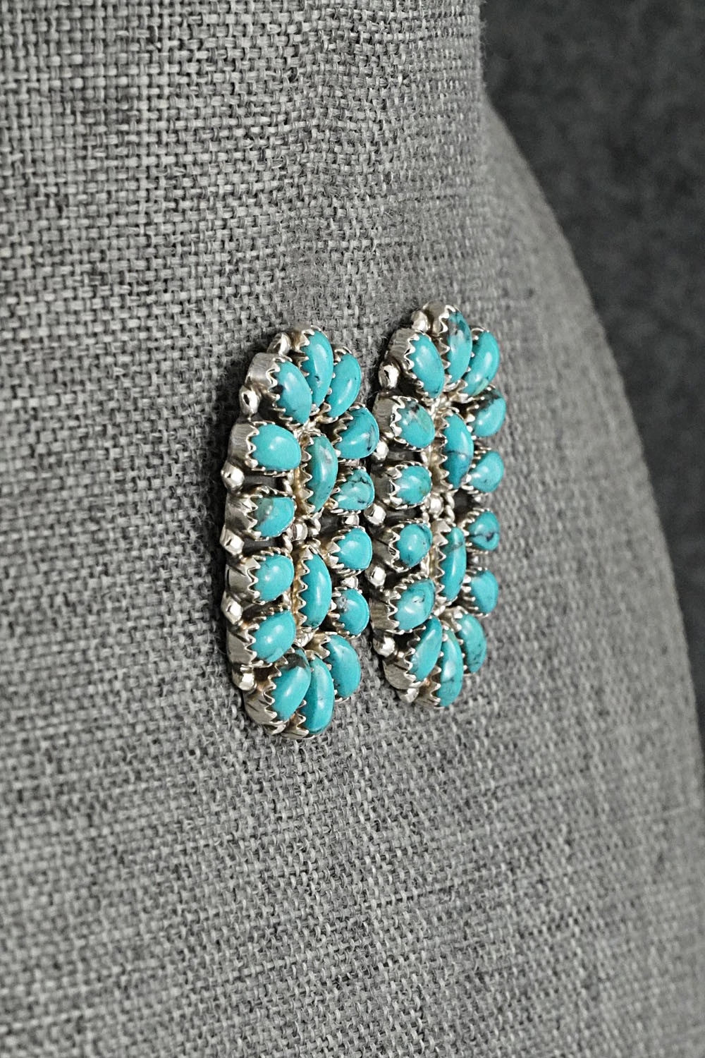 Turquoise & Sterling Silver Earrings - Gerald Mitchell