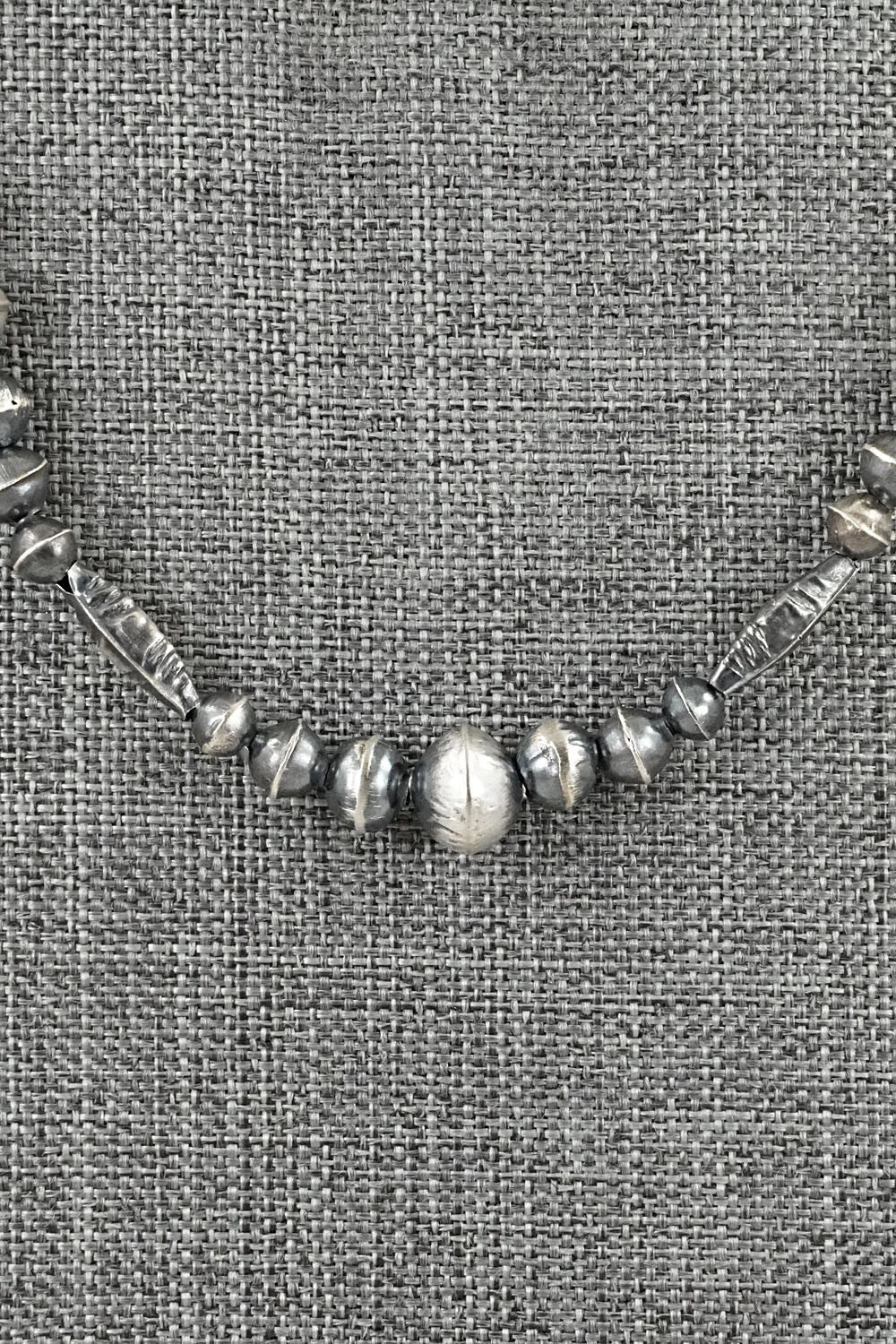 Sterling Silver Navajo Pearl Necklace 26" - Vintage