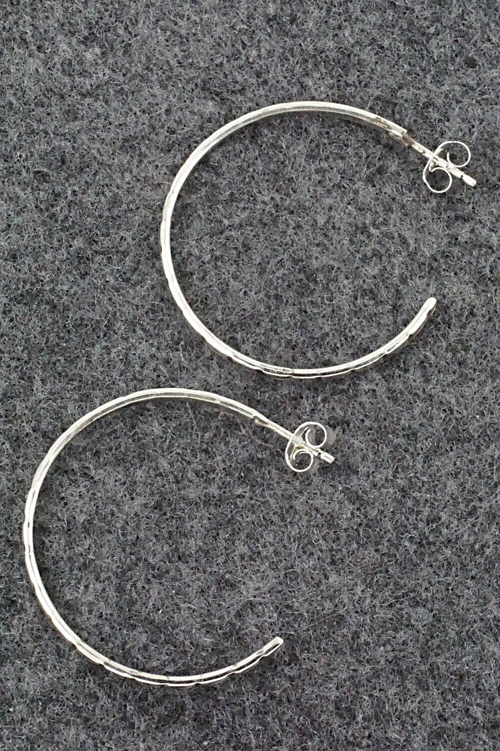 Sterling Silver Hoop Earrings - Elaine Tahe