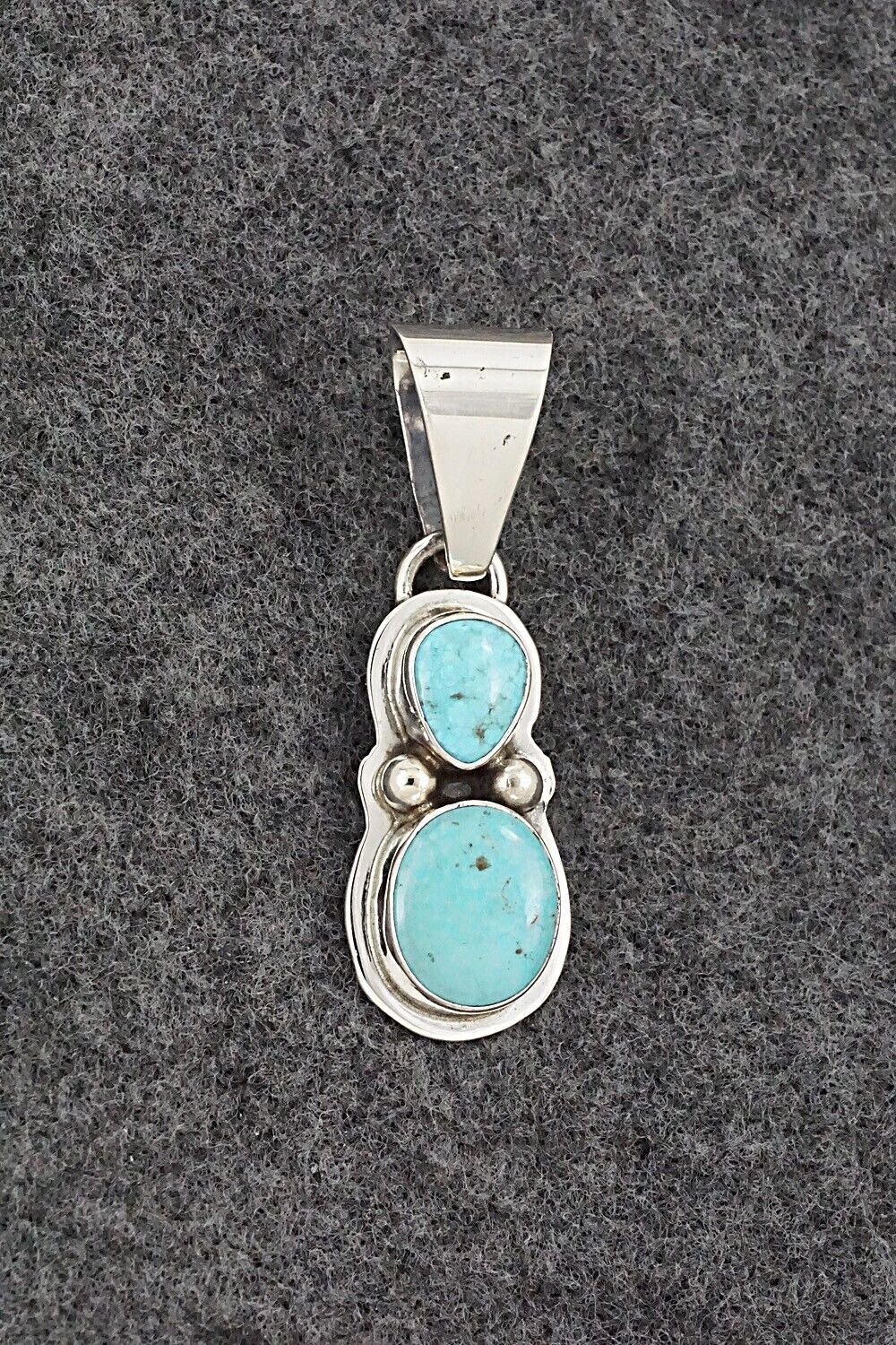 Turquoise & Sterling Silver Pendant - Kathleen Livingston