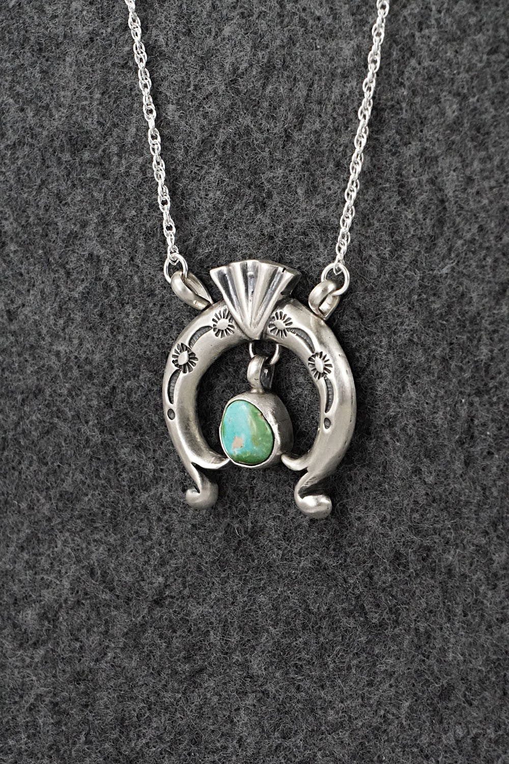Turquoise & Sterling Silver Necklace - Gary Shorty