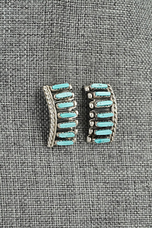 Turquoise & Sterling Silver Earrings - Charlie John
