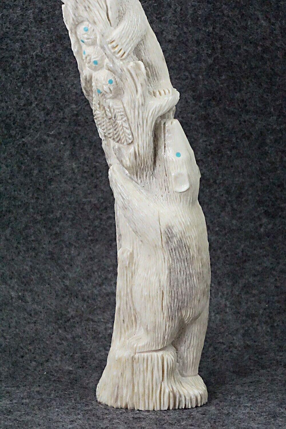 Bears & Owls Zuni Fetish Carving - Destry Siutza