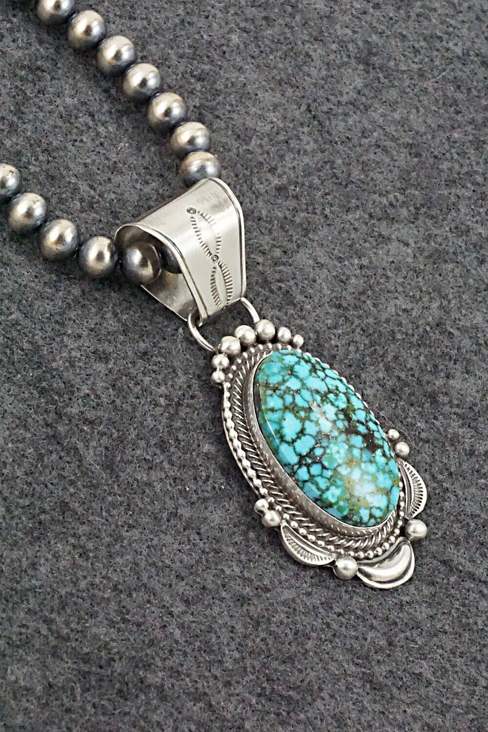 Turquoise & Sterling Silver Necklace - Tom Lewis