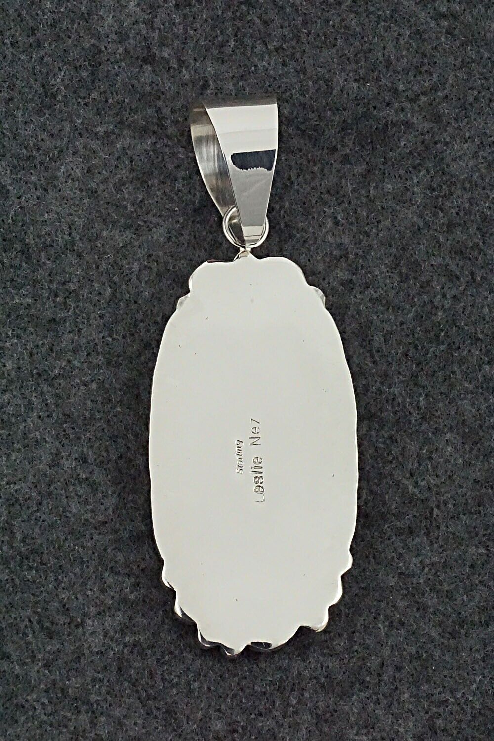 Wild Horse and Sterling Silver Pendant - Leslie Nez