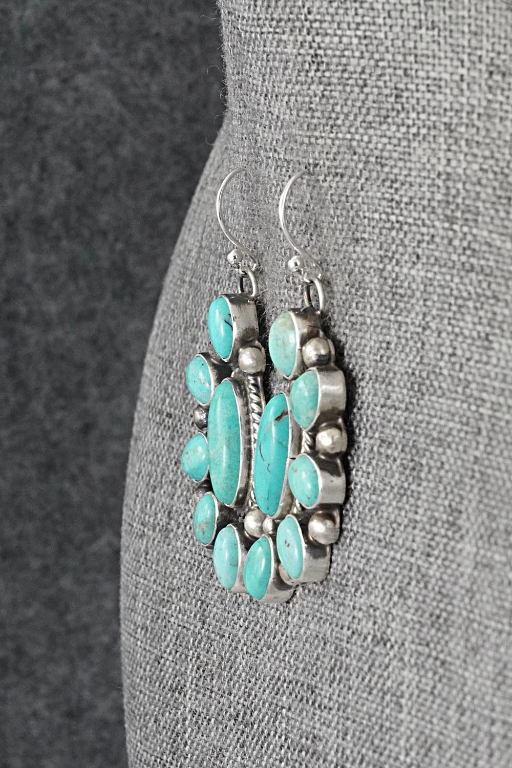 Turquoise & Sterling Silver Earrings - Kathleen Livingston