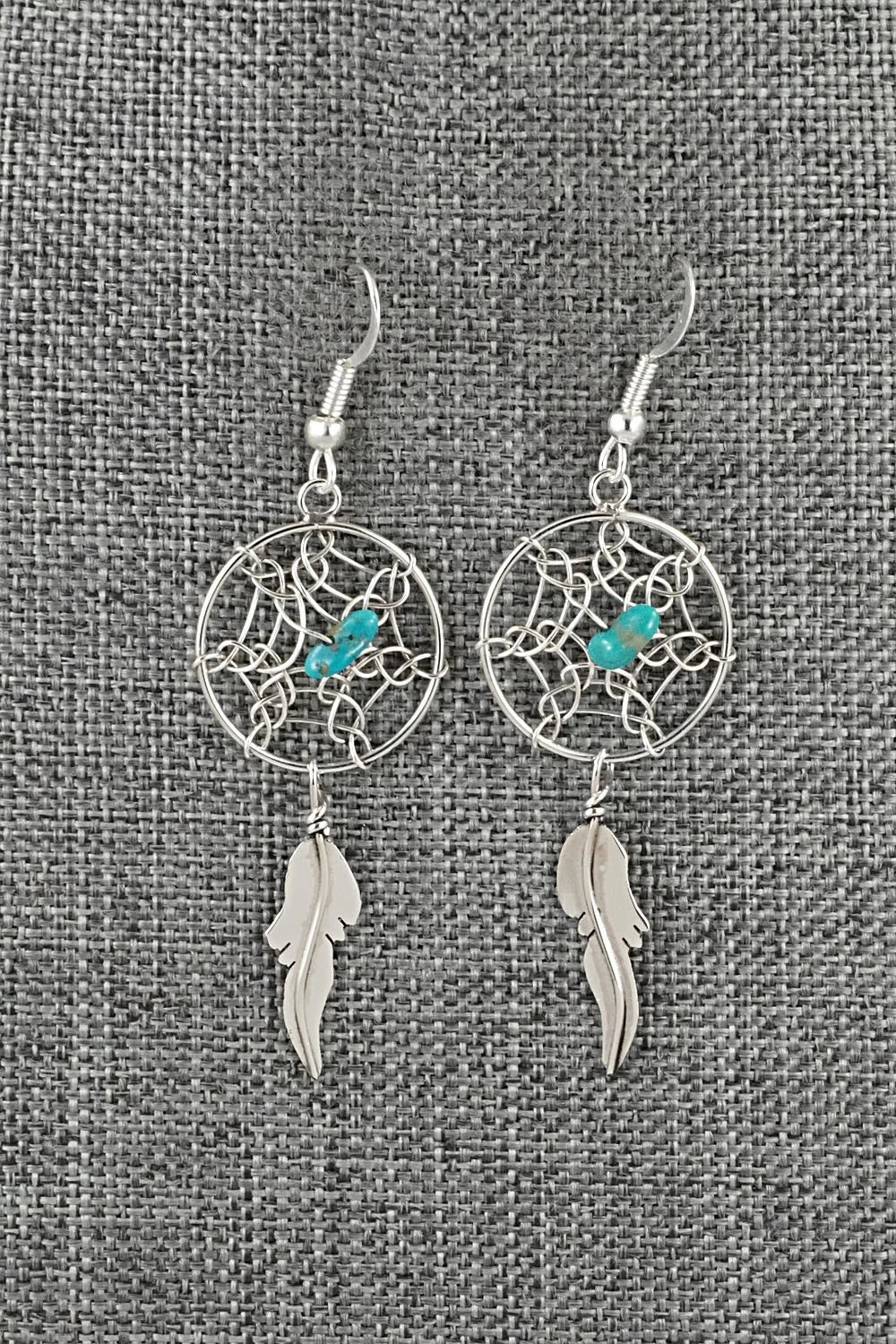 Turquoise & Sterling Silver Earrings - Lorenzo Arviso