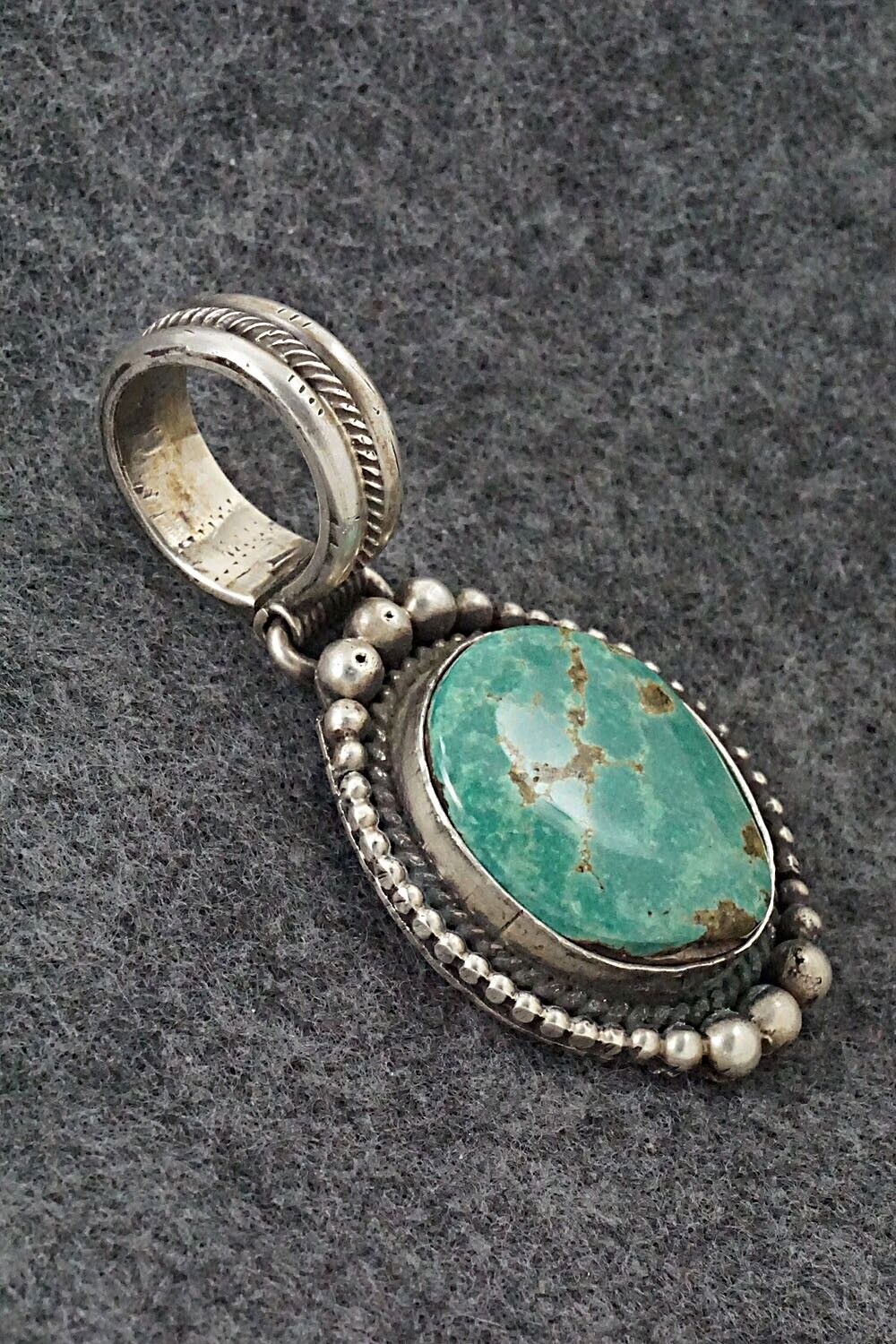 Turquoise & Sterling Silver Pendant - Rosita Calladitto