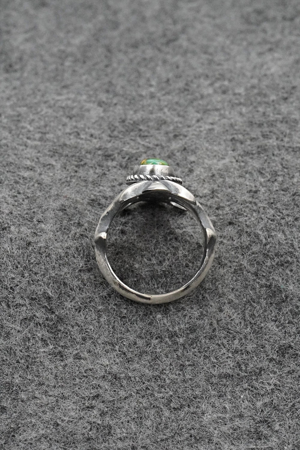 Turquoise & Sterling Silver Ring - Harrison Bitsue - Size 7