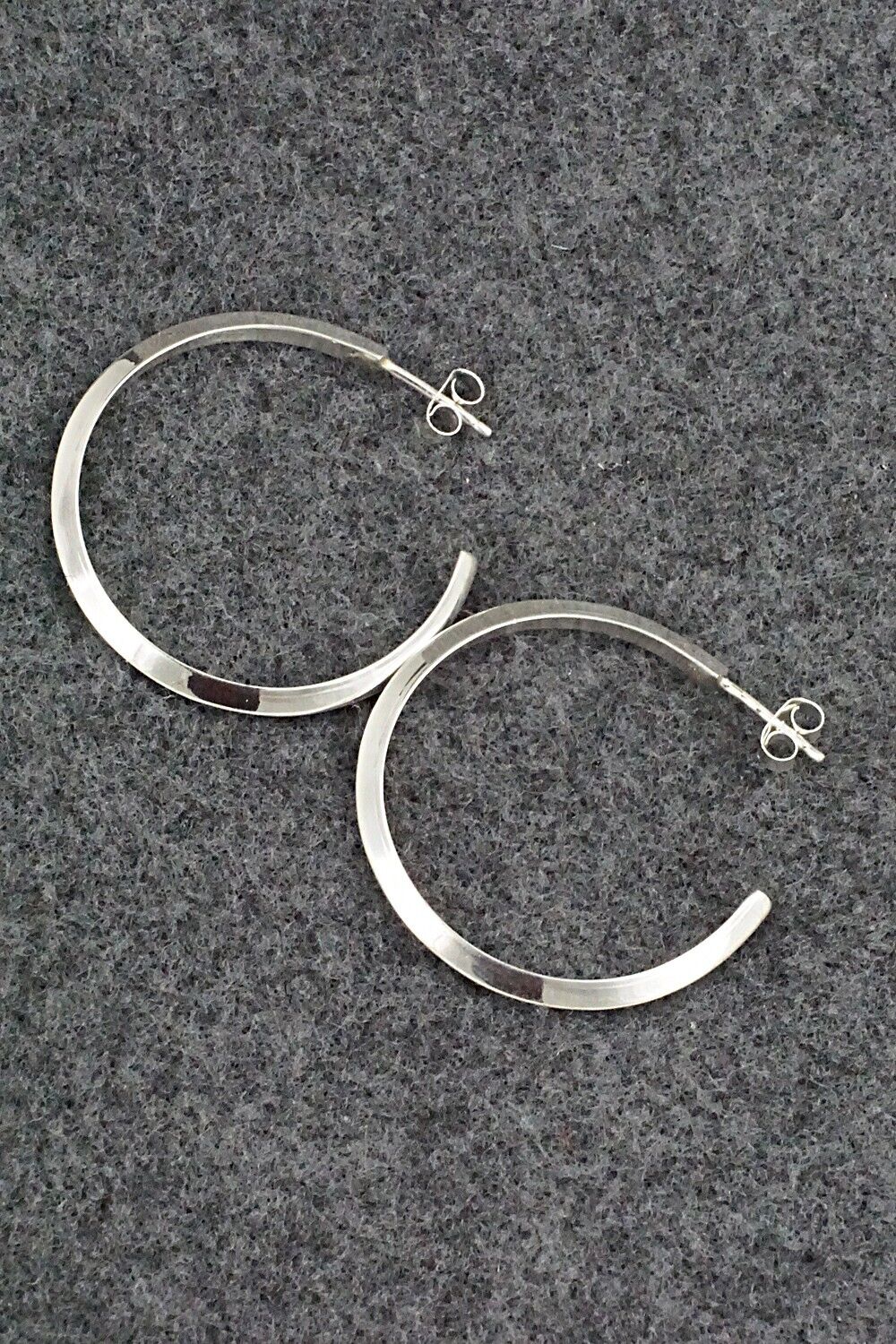 Sterling Silver Hoop Earrings - Elaine Tahe