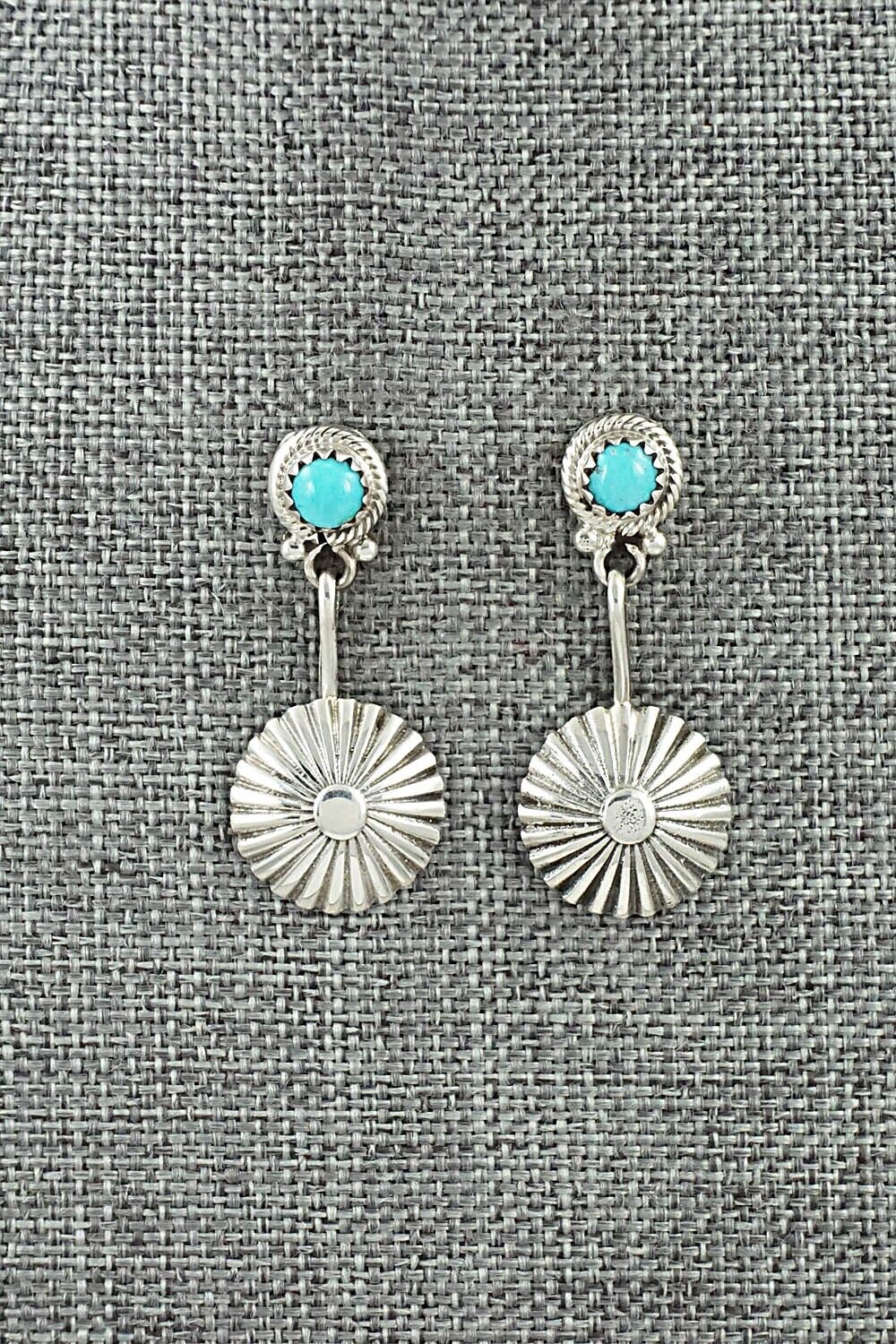 Turquoise & Sterling Silver Earrings - Adelarae Yazzie