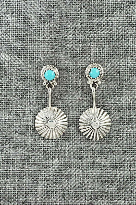 Turquoise & Sterling Silver Earrings - Adelarae Yazzie