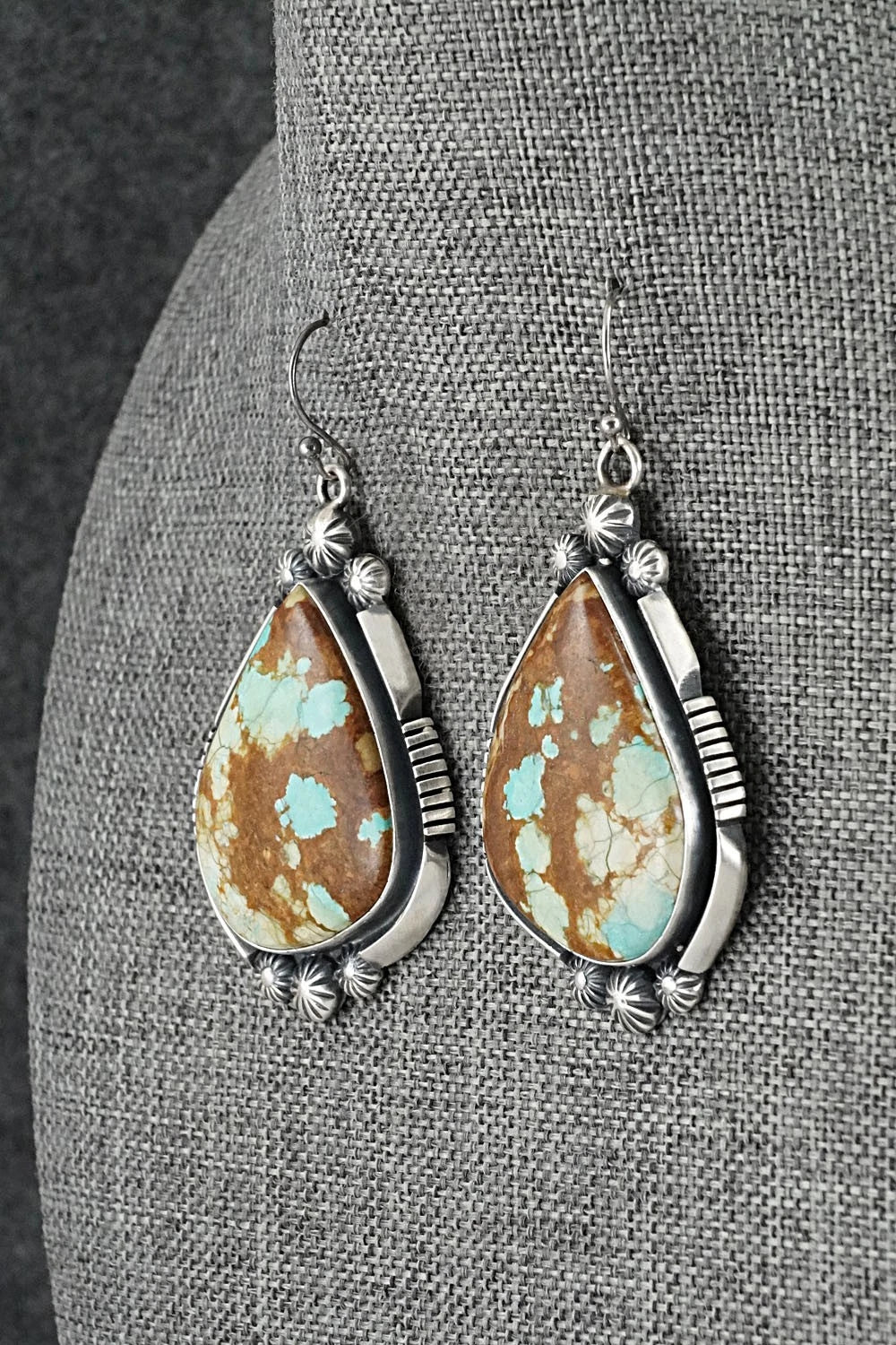 Turquoise & Sterling Silver Necklace and Earrings Set - Paul Livingston