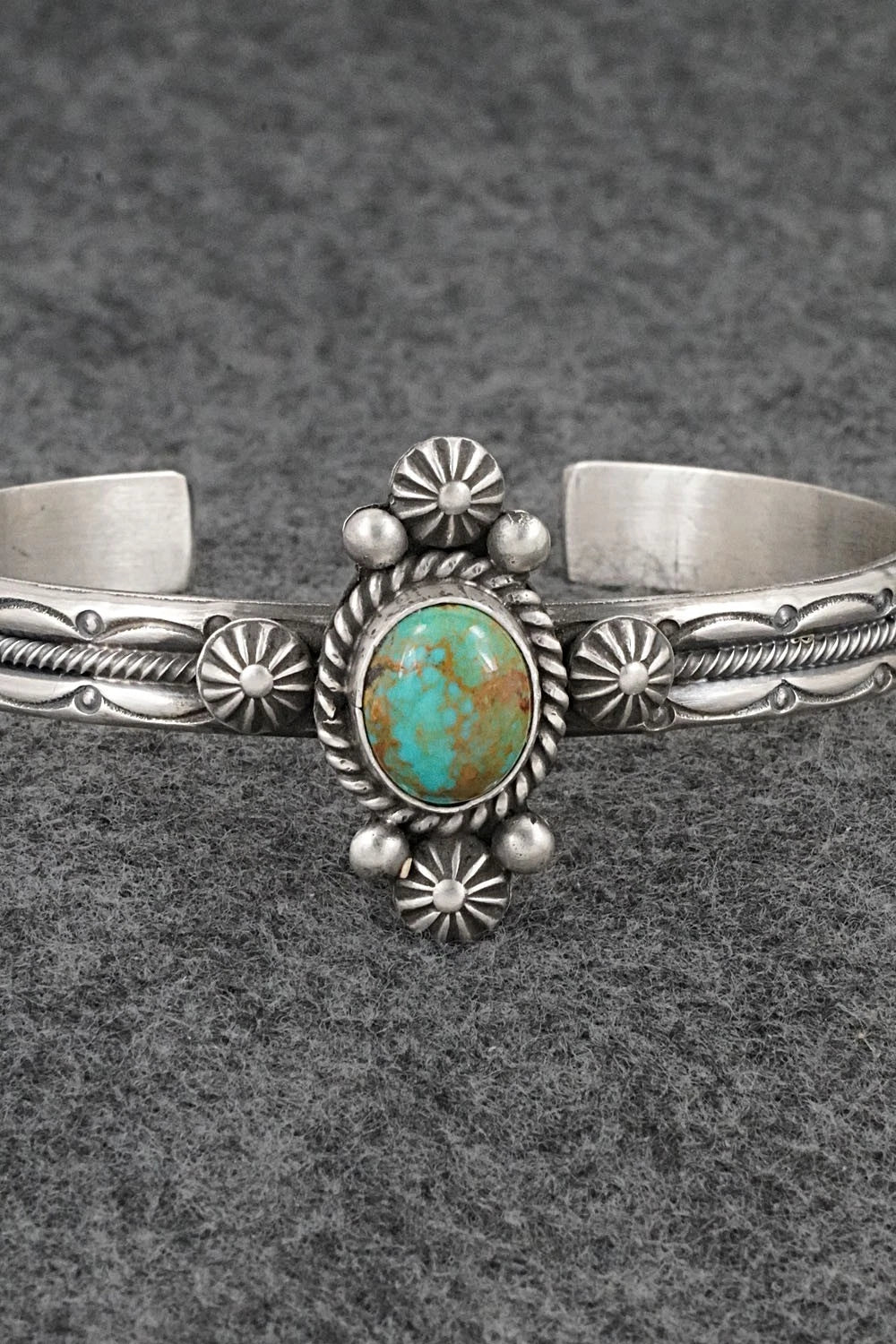 Turquoise & Sterling Silver Bracelet - Michael Calladitto