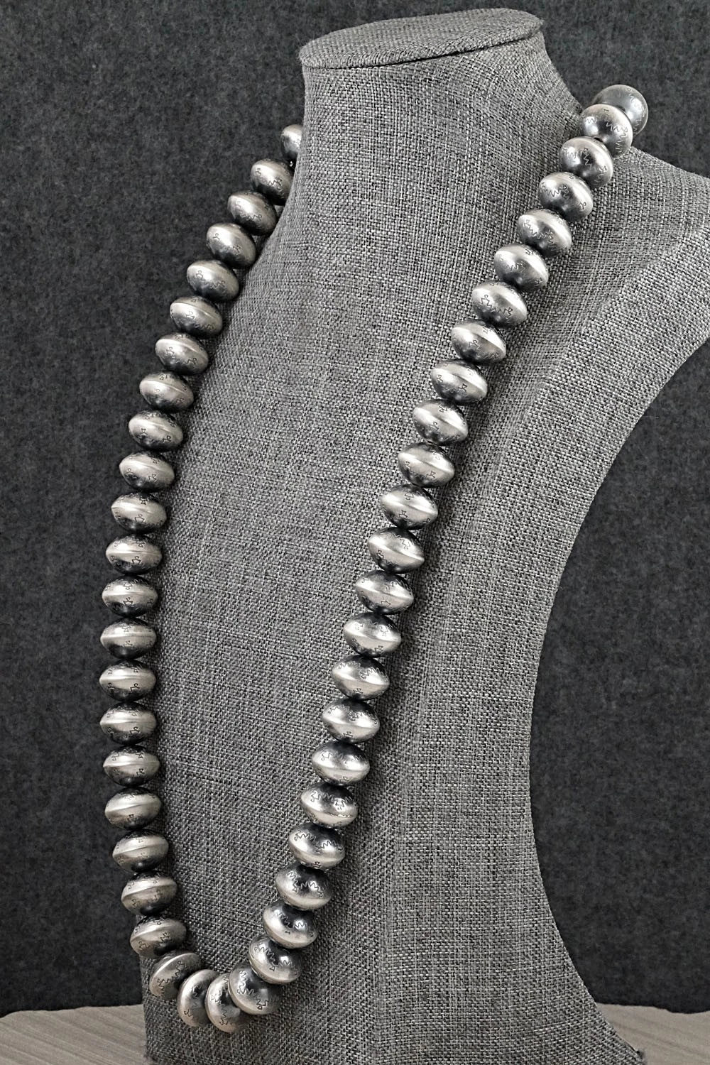 Sterling Silver Navajo Pearl Necklace 26" - Dorinda Mariano
