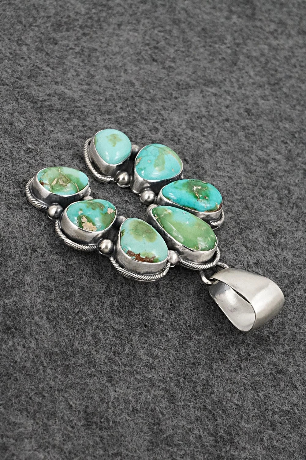 Turquoise & Sterling Silver Pendant - Paul Livingston