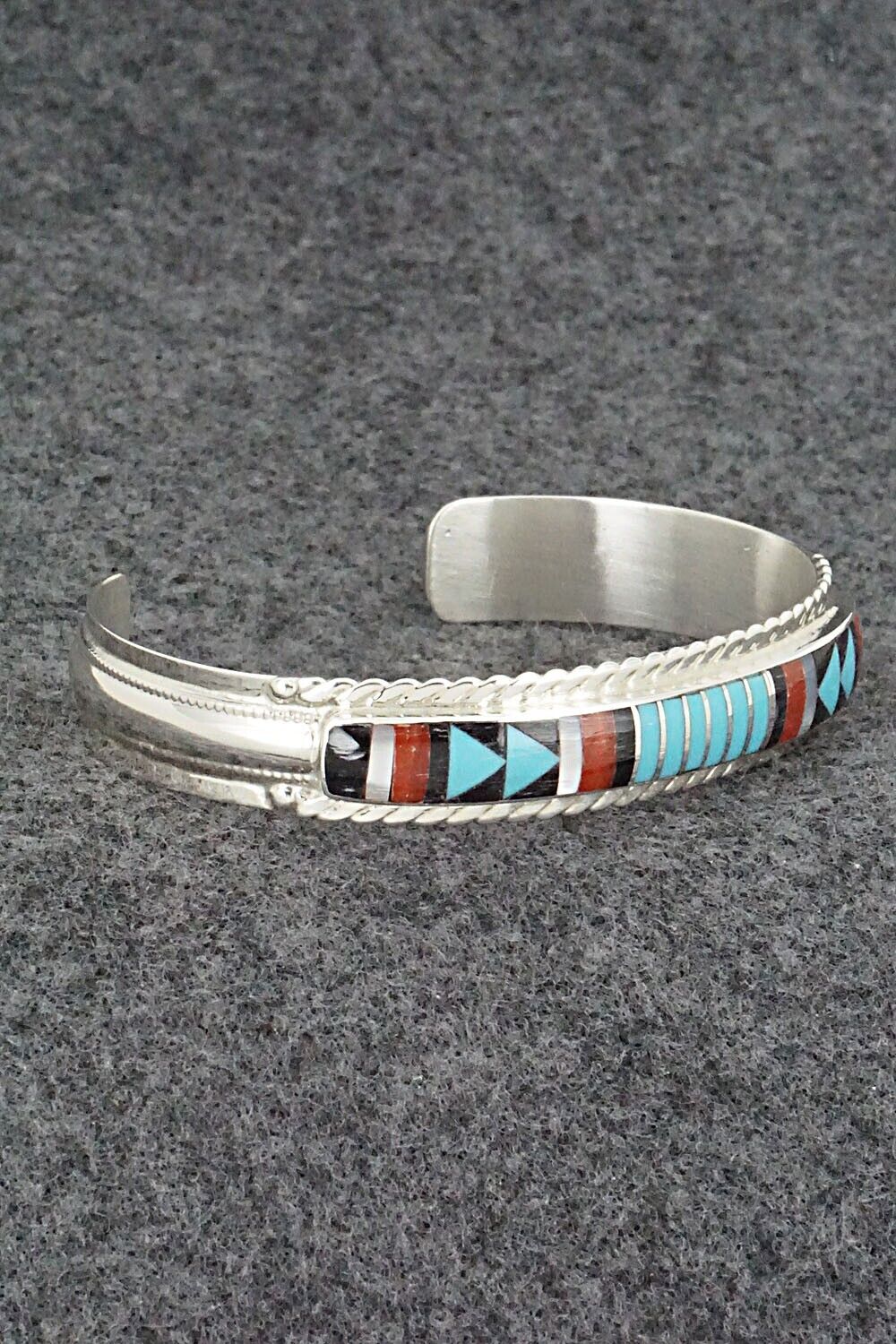 Multi Stone & Sterling Silver Inlay Bracelet - Rebecca Sheyka