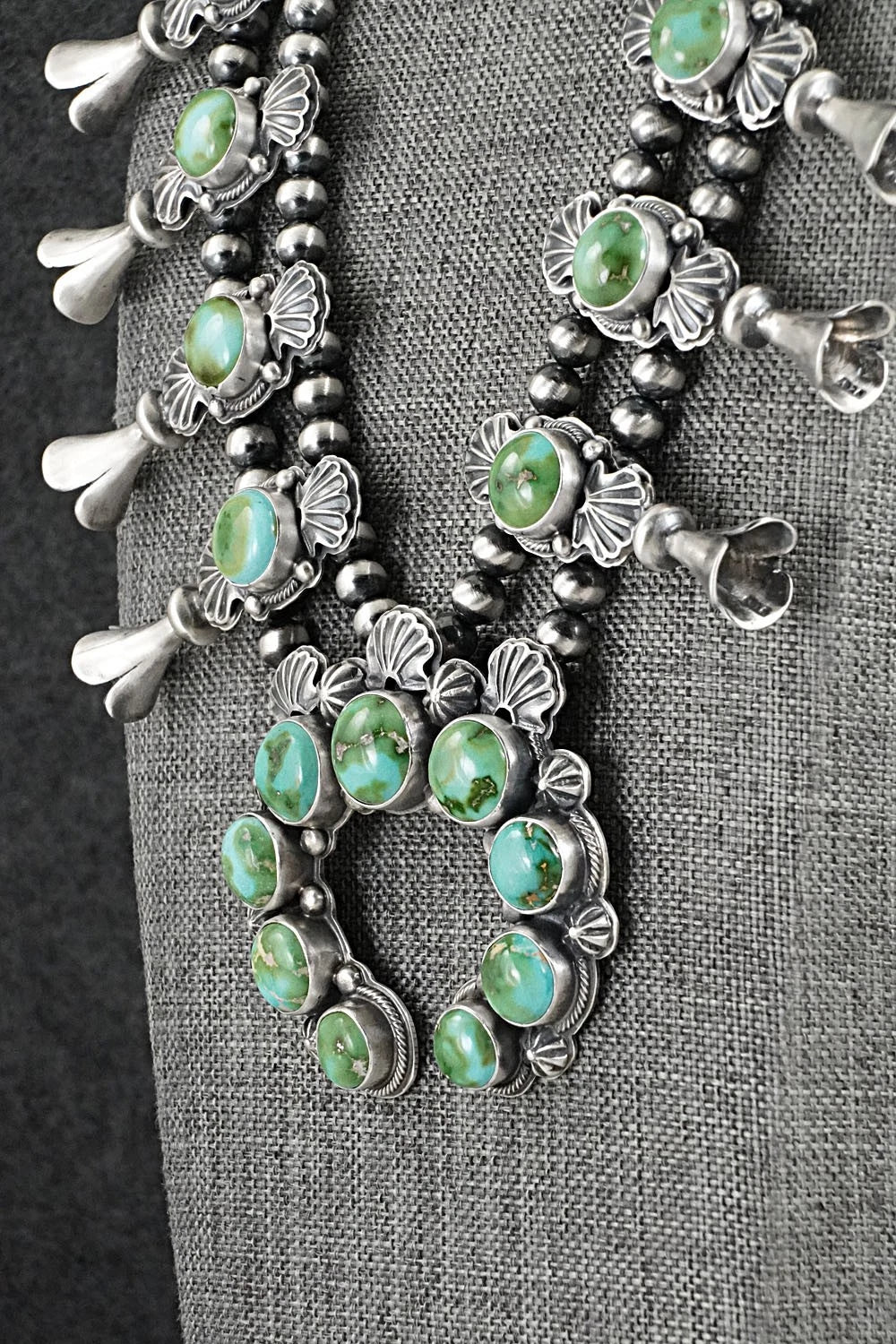 Turquoise & Sterling Silver Squash Blossom Set - Randy Boyd