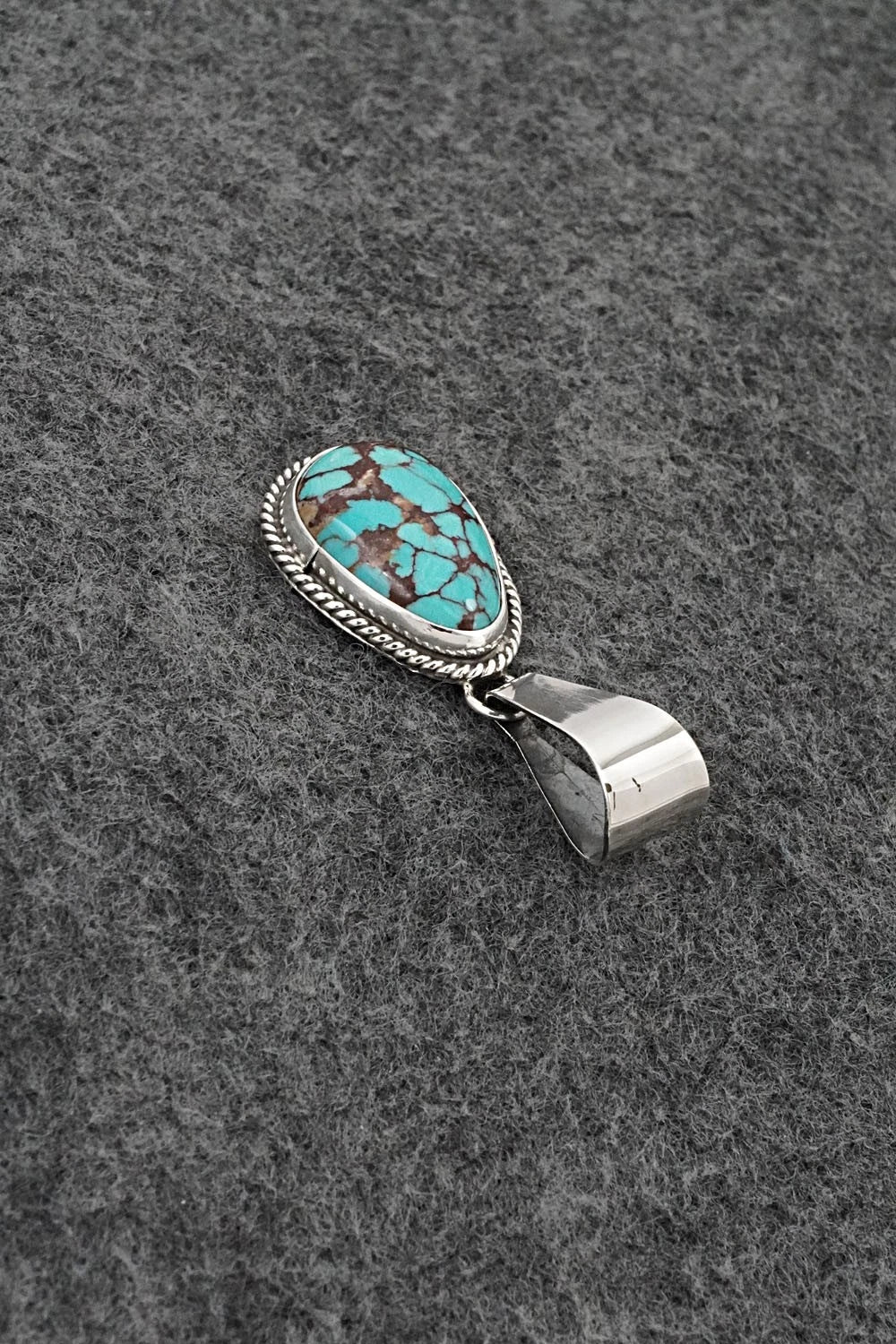 Turquoise & Sterling Silver Pendant - Eugene Gruber