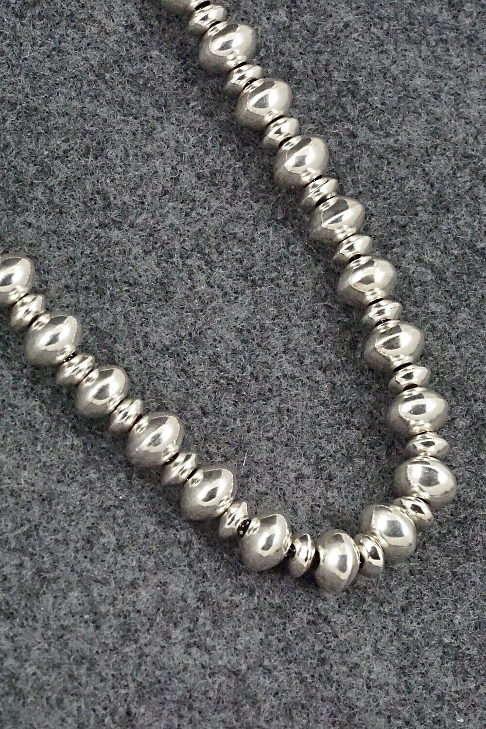 Sterling Silver Navajo Pearl Necklace - Dorinda Mariano