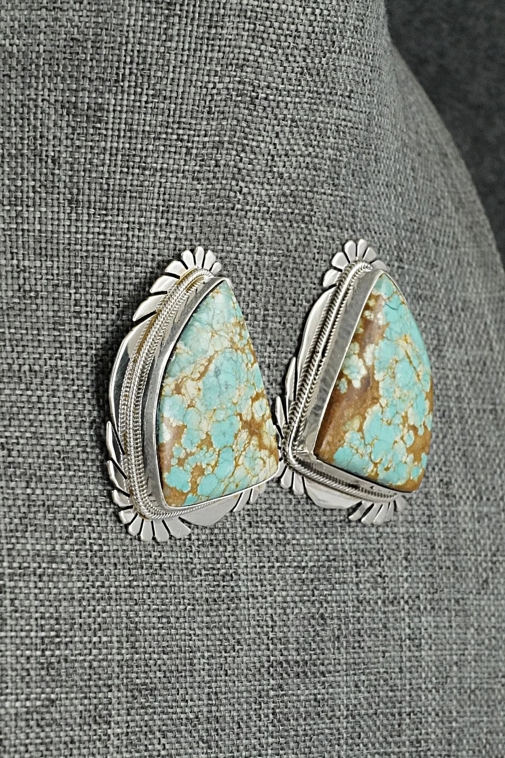 Turquoise & Sterling Silver Necklace and Earrings Set - Mark Yazzie