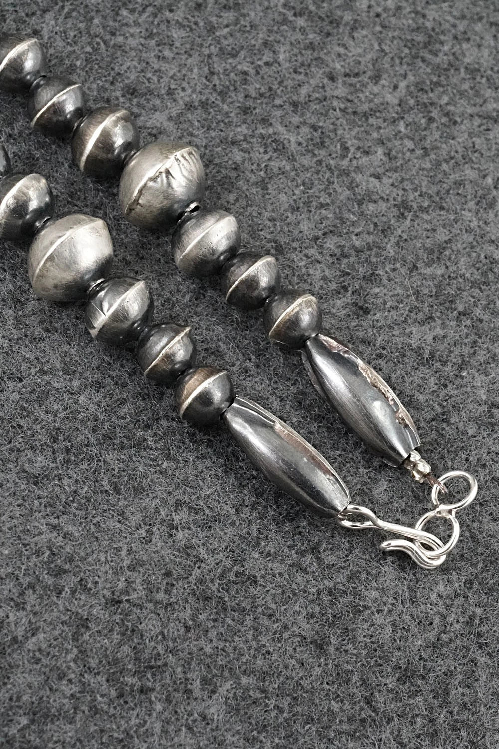 Sterling Silver Navajo Pearl Necklace 24" - Vintage