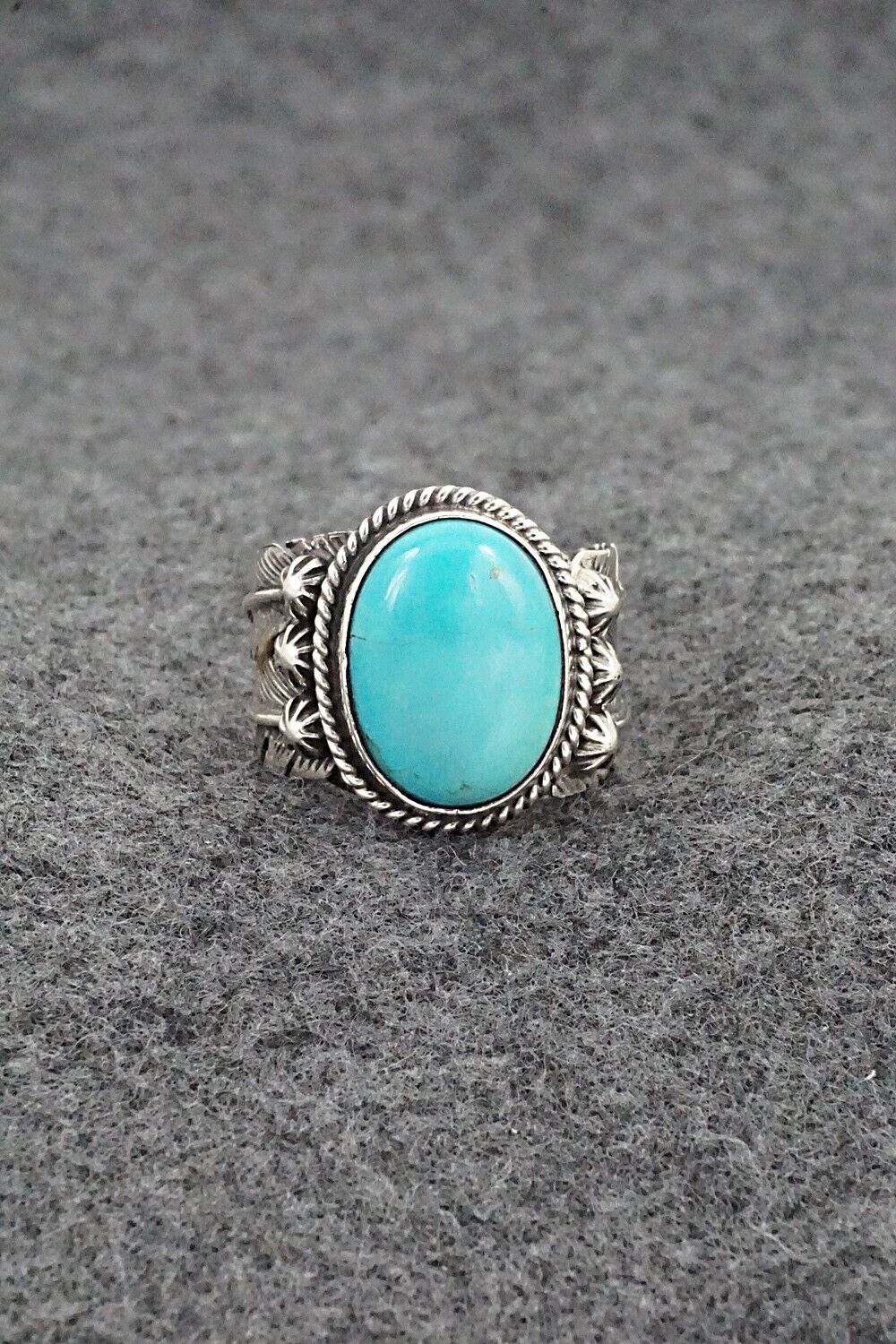 Turquoise & Sterling Silver Ring - Grace Kenneth - Size 5.5