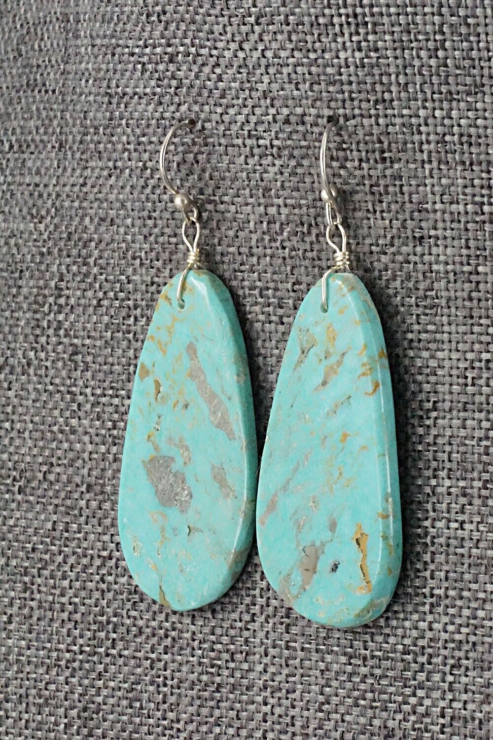 Turquoise & Sterling Silver Earrings - Joe Garcia