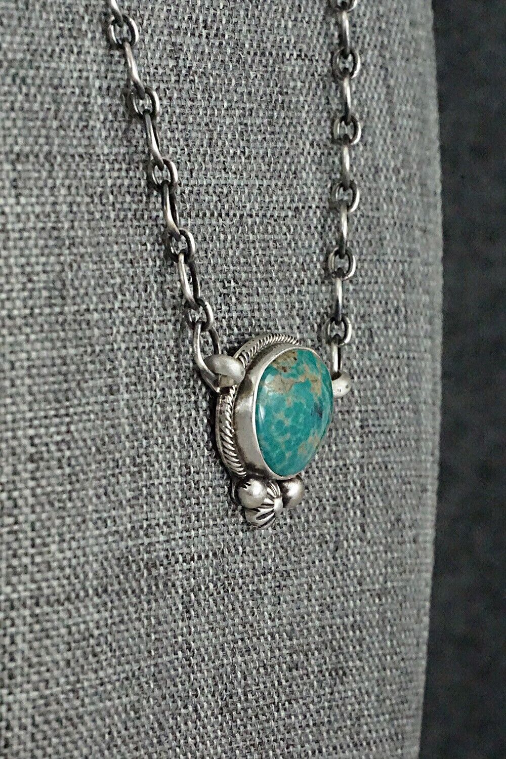 Turquoise & Sterling Silver Necklace - Kathleen Livingston