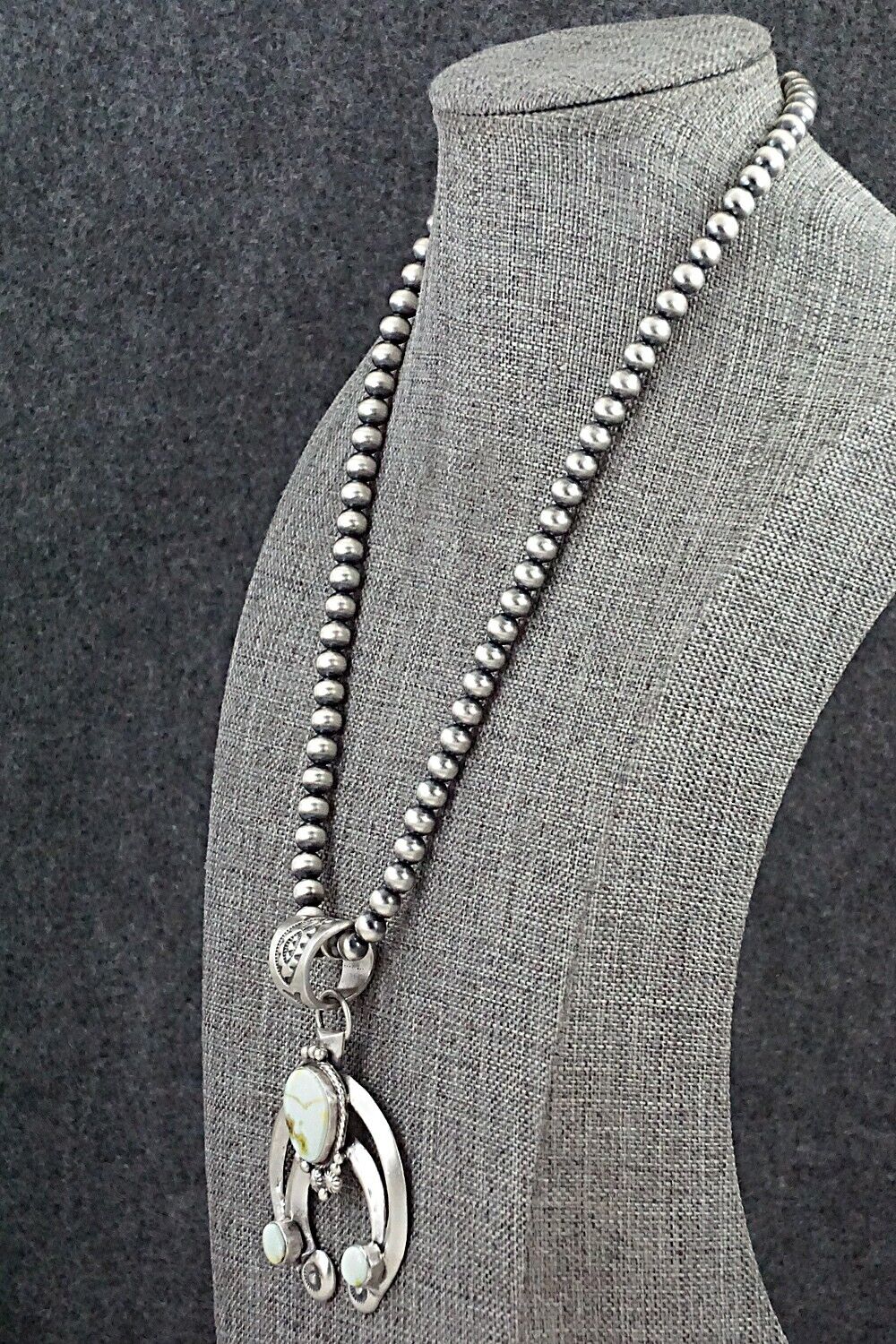 Variscite & Sterling Silver Necklace - Samuel Yellowhair