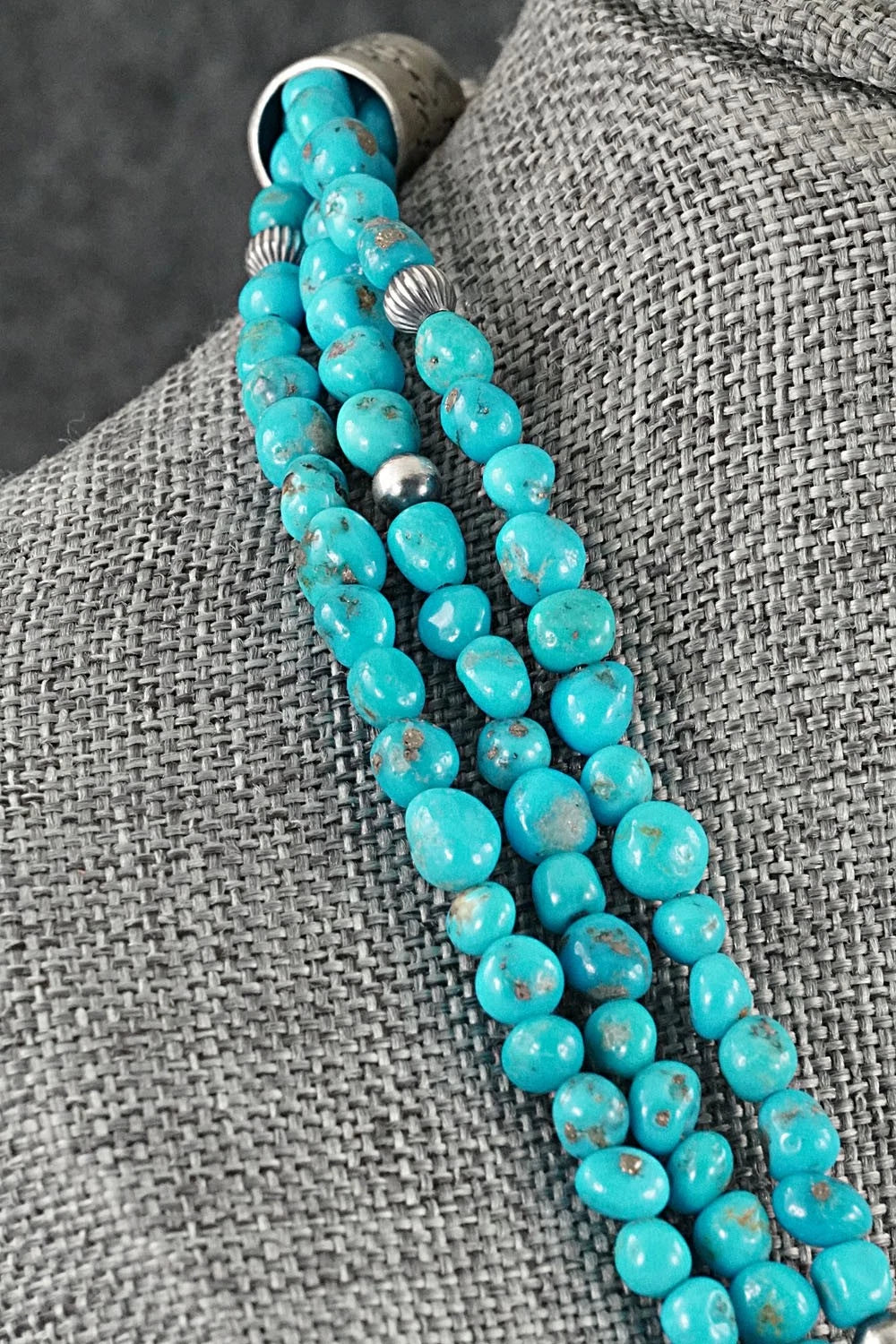Turquoise & Sterling Silver Necklace - Theresa Skeets