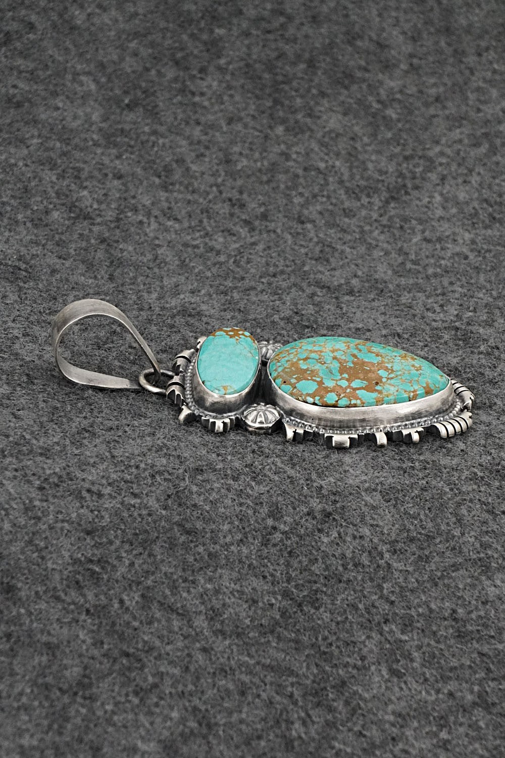 Turquoise & Sterling Silver Pendant - Randy Billy