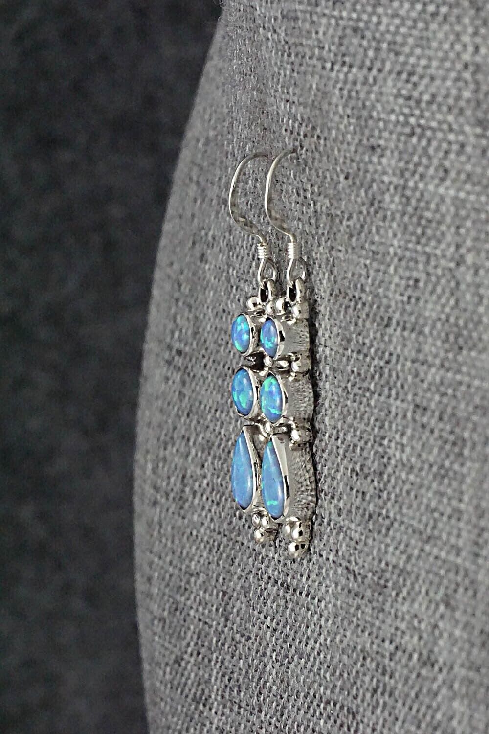 Opalite & Sterling Silver Earrings - Gary Shorty