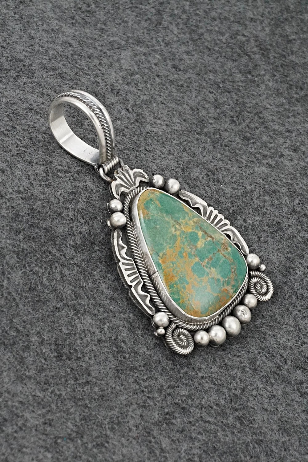 Turquoise & Sterling Silver Pendant - Rosita Calladitto