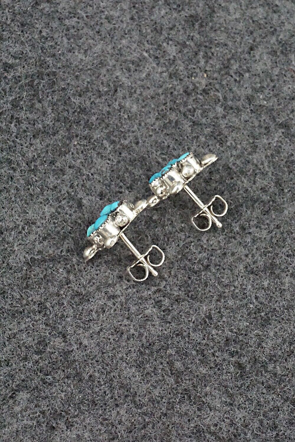 Turquoise & Sterling Silver Earrings - Calvert Lamy