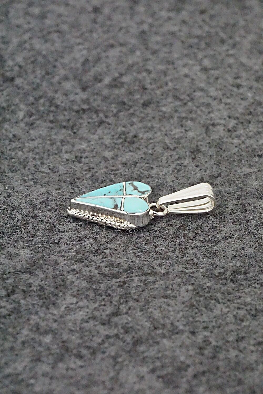 Turquoise & Sterling Silver Pendant - Velda Nastacio