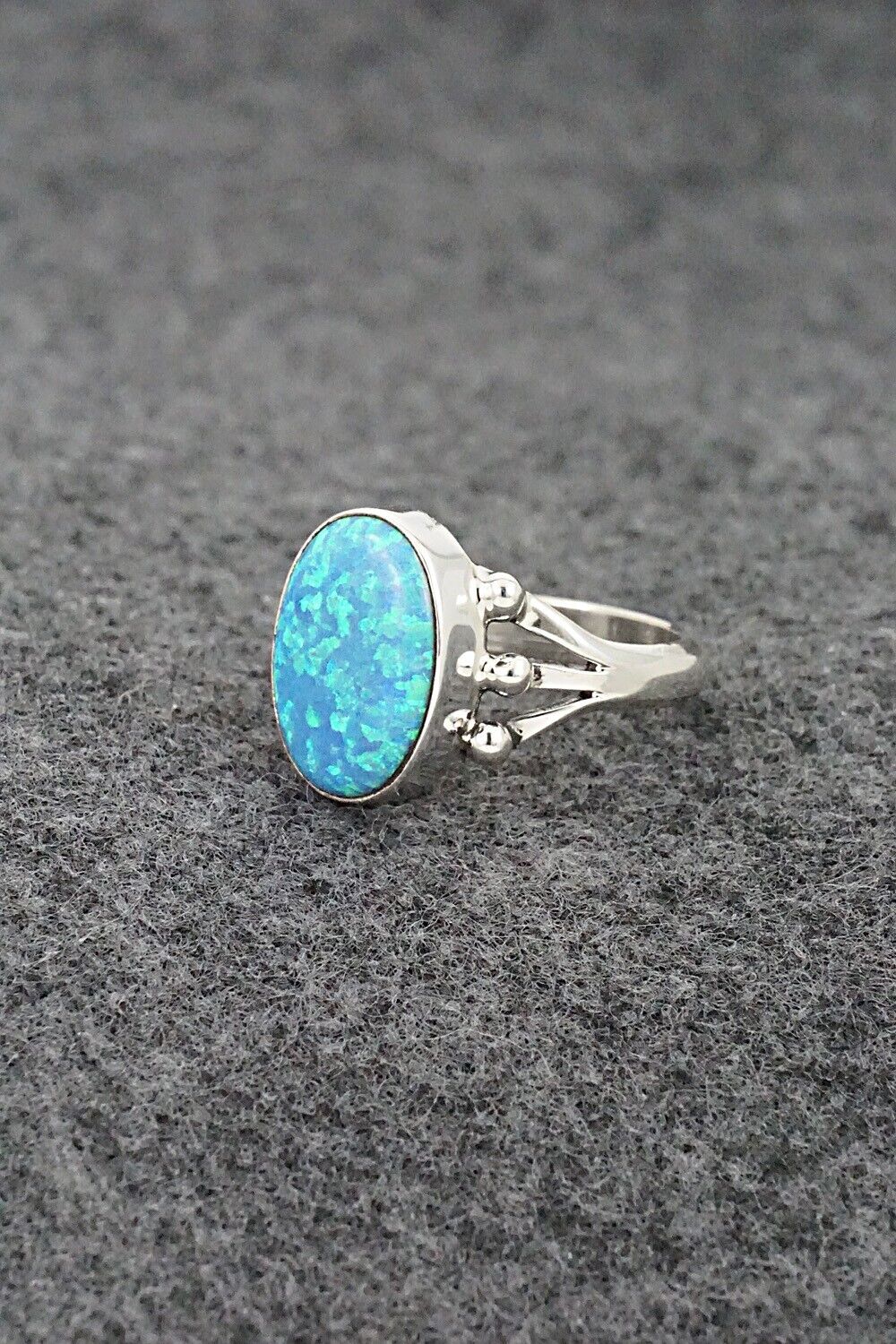 Opalite & Sterling Silver Ring - Jerryson Henio - Size 7