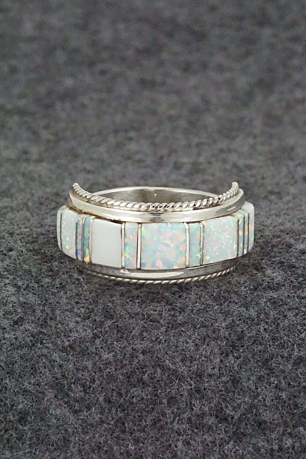 Opalite & Sterling Silver Ring - Deirdre Luna Panteah - Size 12.25