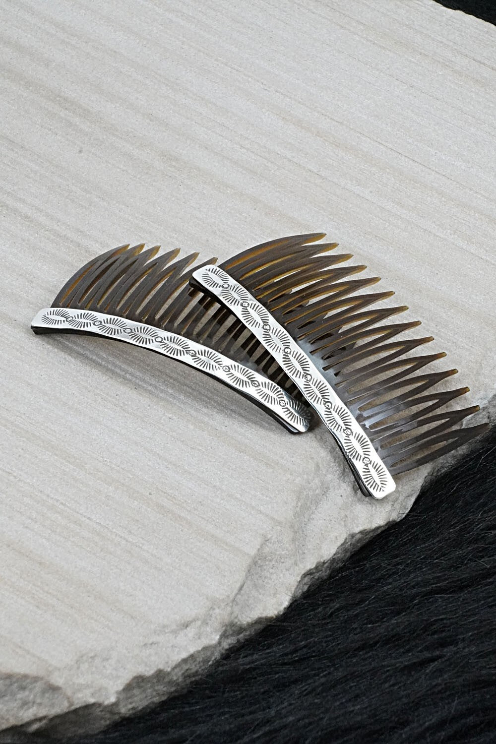 Sterling Silver Hair Combs - Bertha Begay