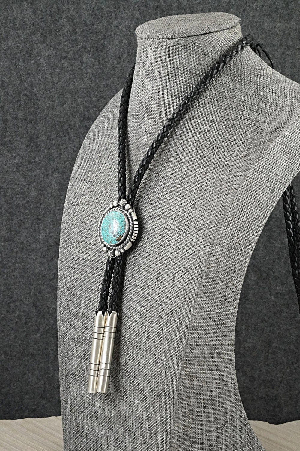 Turquoise & Sterling Silver Bolo Tie - Bob Becenti